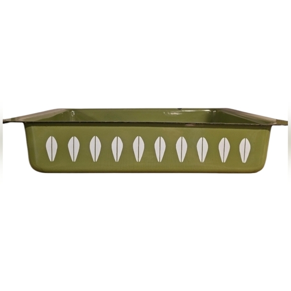 Catherineholm Other - Catherineholm Enamelwear Large Baking Pan Green Lotus Leaf Mid Century